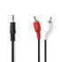 Nedis CAGT22200BK15 Stereo Audiokabel 3,5 Mm Male - 2x Rca Male 1,5 M Zwart_