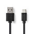 Nedis CCGP60600BK01 Usb 2.0-kabel Type-c™ Male - A Male 0,1 M Zwart_