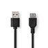 Nedis CCGT60010BK10 Kabel Usb 2.0 A Male - Usb A Female 1,0 M Zwart_