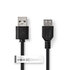 Nedis CCGT60010BK10 Kabel Usb 2.0 A Male - Usb A Female 1,0 M Zwart_