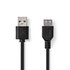 Nedis CCGT60010BK30 Kabel Usb 2.0 A Male - Usb A Female 3,0 M Zwart_