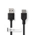 Nedis CCGT60010BK30 Kabel Usb 2.0 A Male - Usb A Female 3,0 M Zwart_